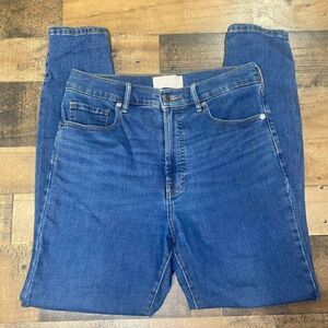 Everlane High Rise Skinny Jeans Womens 30 Regular Blue Medium Wash Stretch Denim